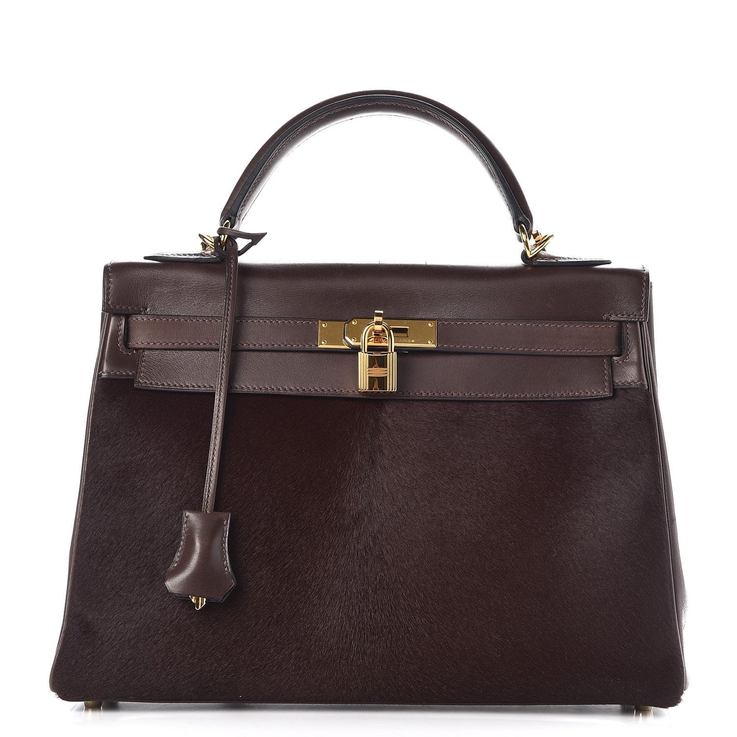 Pony Hair Swift Kelly Retourne 32 Chocolate