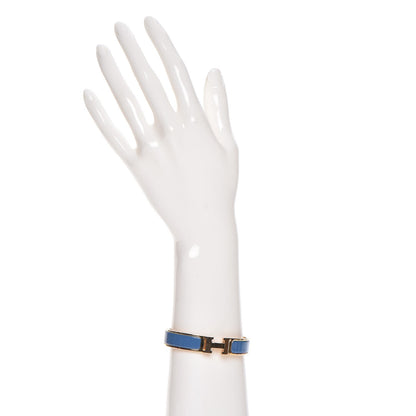 Hermes Enamel Narrow Clic Clac H Bracelet PM Bleu Transat 2 of 6