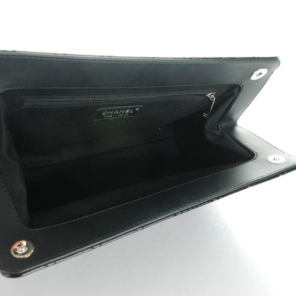 Chanel Patent CC Quilted Timeless Clutch Black 5 of 7