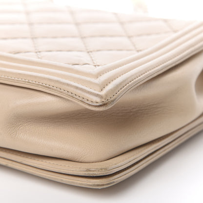 Chanel Calfskin Double Stitch Large Boy Flap Beige 11 of 21