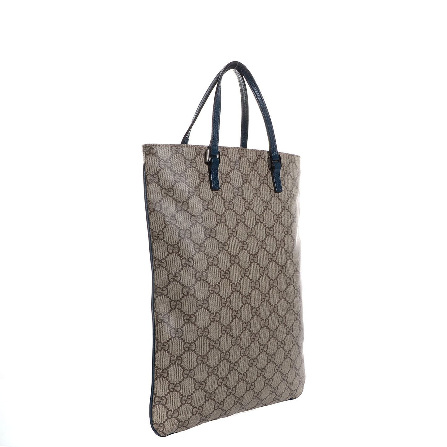 GG Plus Monogram Flat Vertical Tote Blue