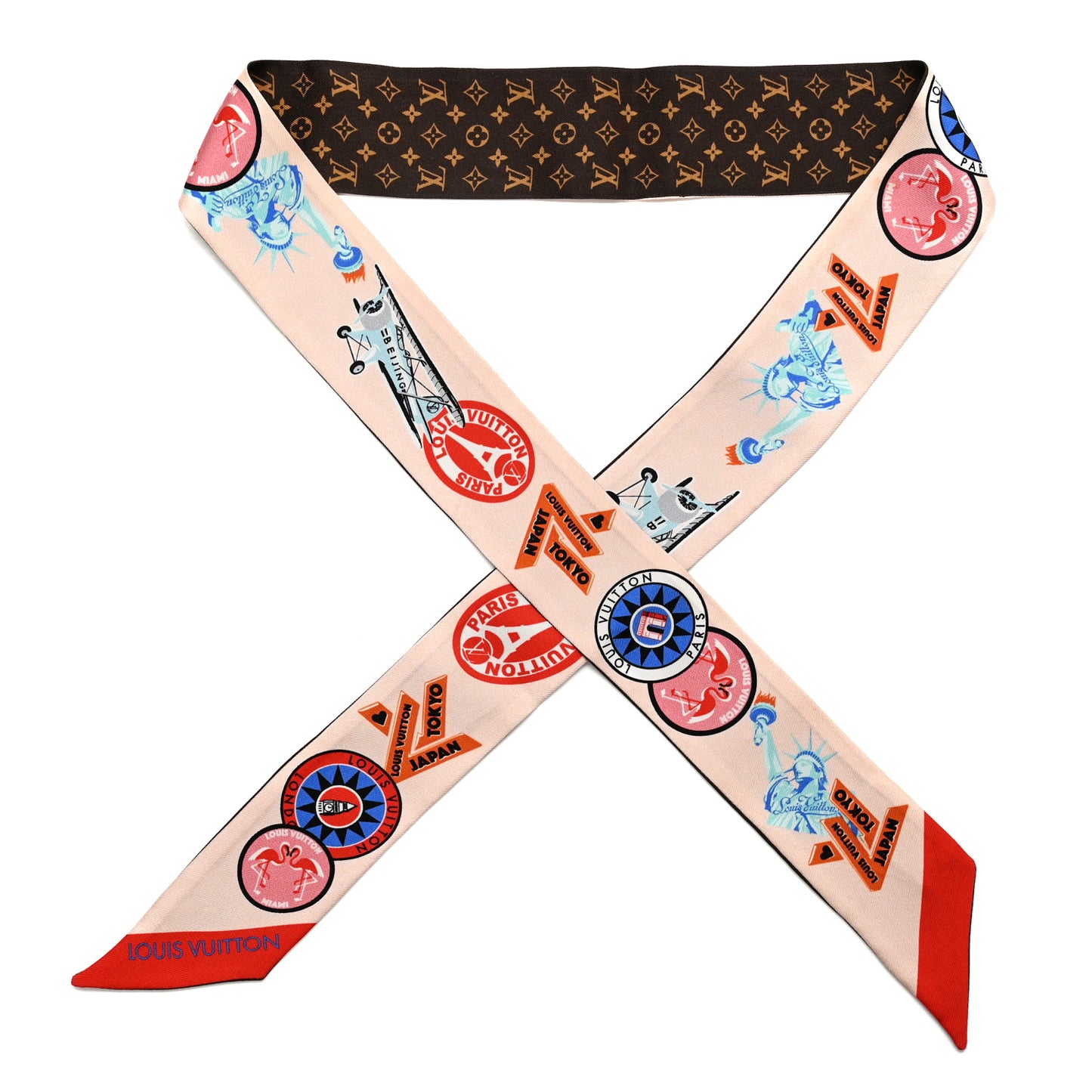 Silk Monogram World Tour Stickers BB Bandeau Nude