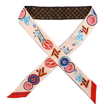 Louis Vuitton Silk Monogram World Tour Stickers BB Bandeau Nude 1 of 5