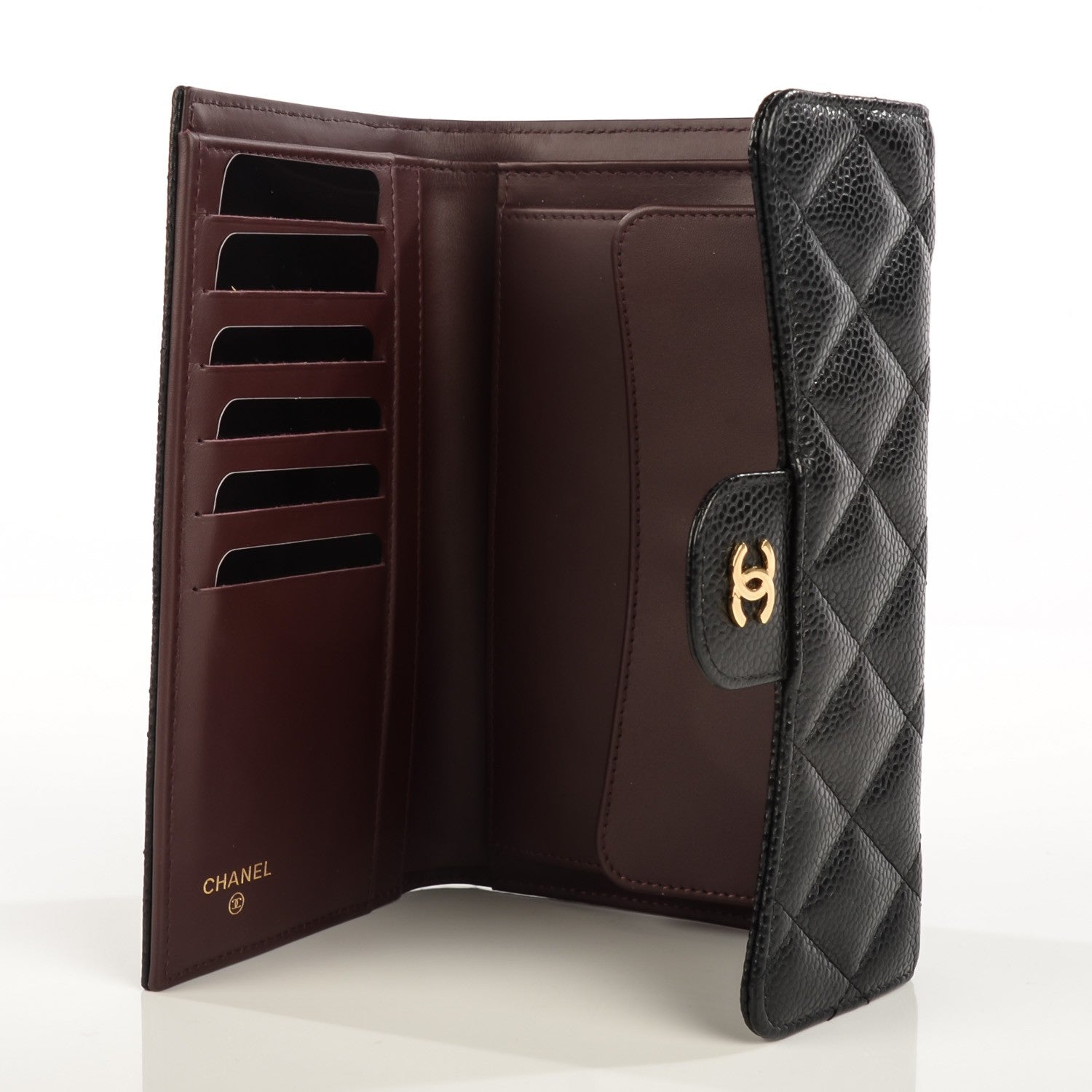 Chanel Caviar Quilted Large Flap Wallet Black 7 of 10
