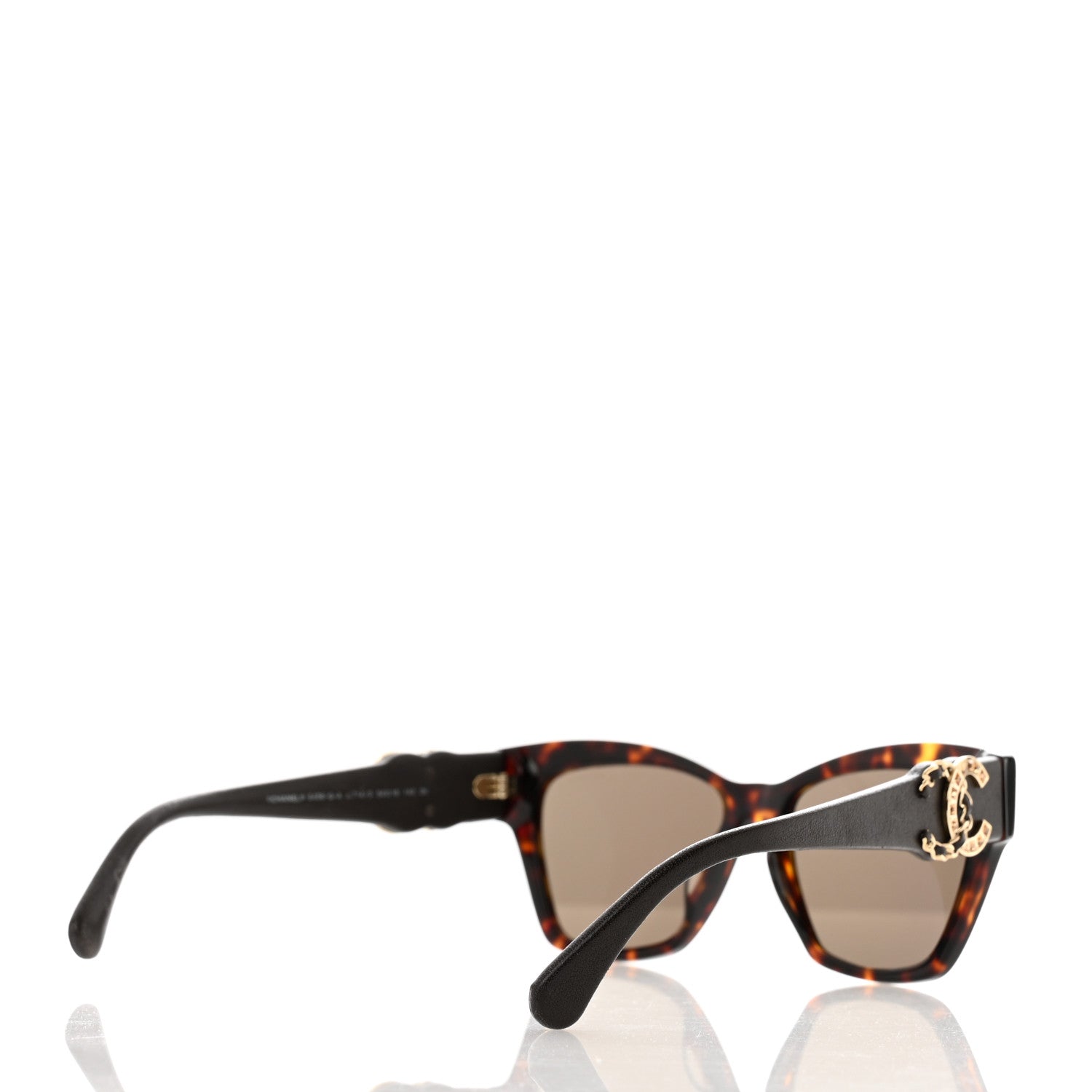 Chanel Acetate Square Cat Eye CC Sunglasses 5456 Tortoise 4 of 7