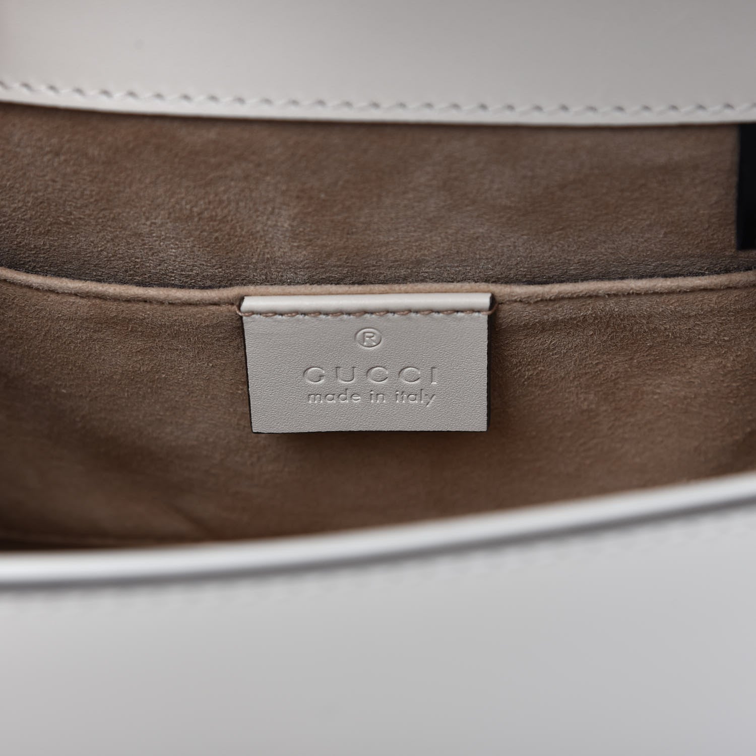 Gucci Calfskin Mini Sylvie Top Handle Bag White 8 of 12