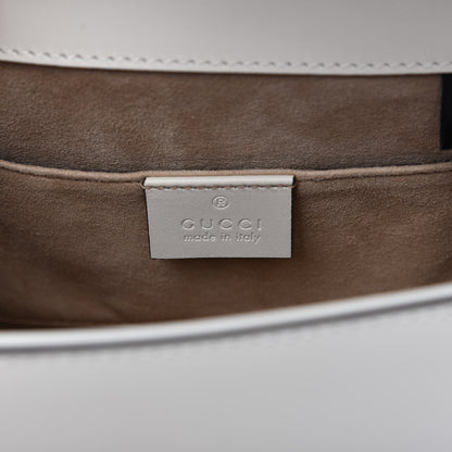 Gucci Calfskin Mini Sylvie Top Handle Bag White 8 of 12