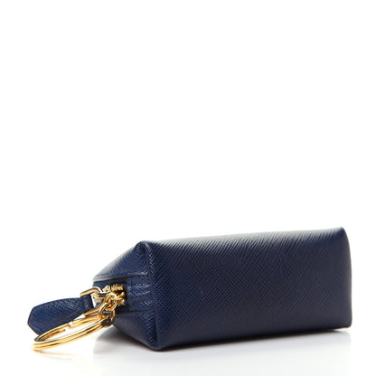 Prada Saffiano Metal Coin Purse Bluette 4 of 10