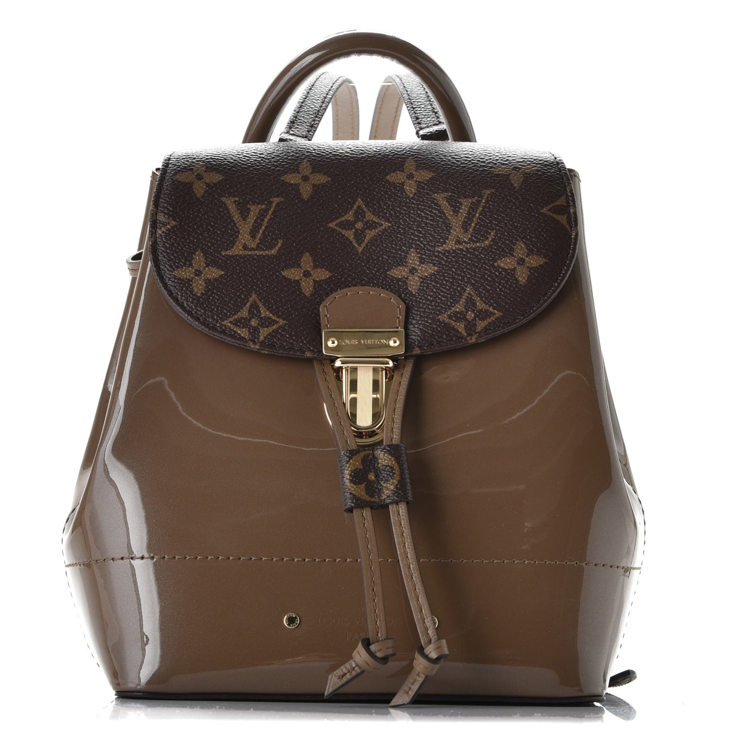 Patent Monogram Hot Springs Backpack Vert Bronze