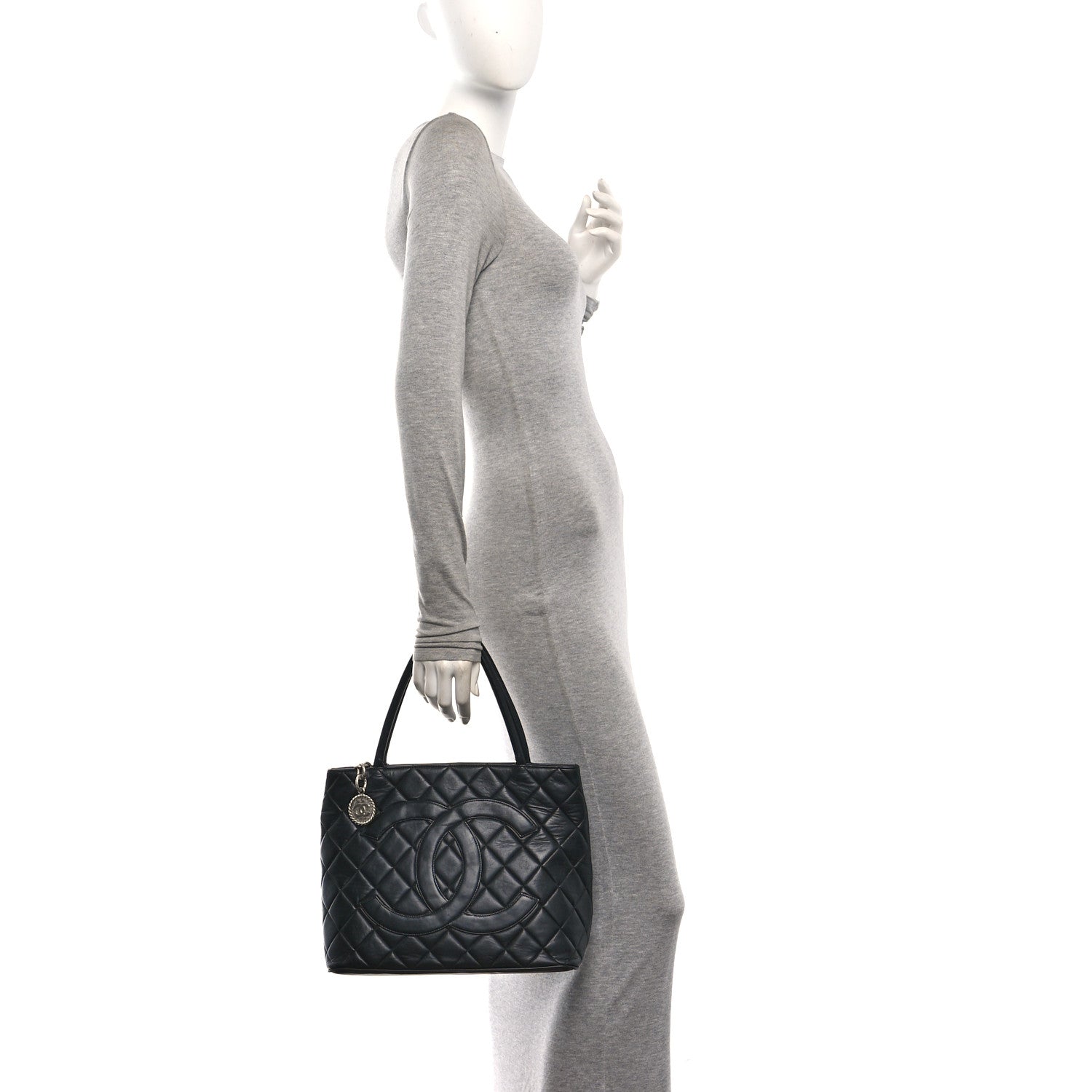 Chanel Lambskin Quilted Medallion Tote Black 2 of 10