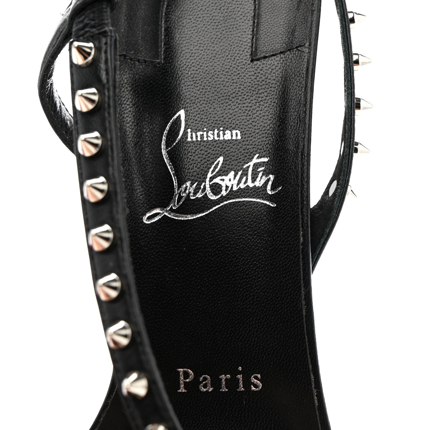 Christian Louboutin Nappa Rosa Condorapik 85 Spike Sandals 38.5 Black 8 of 11