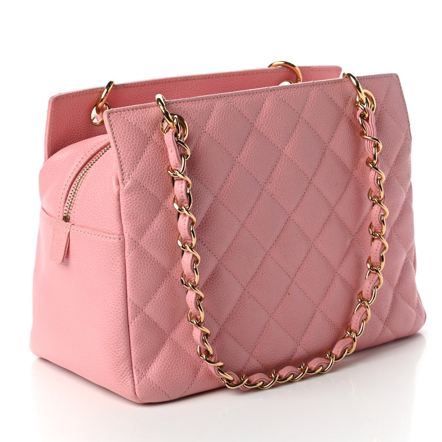 Caviar Quilted Petit Timeless Shopping Tote PTT Pink
