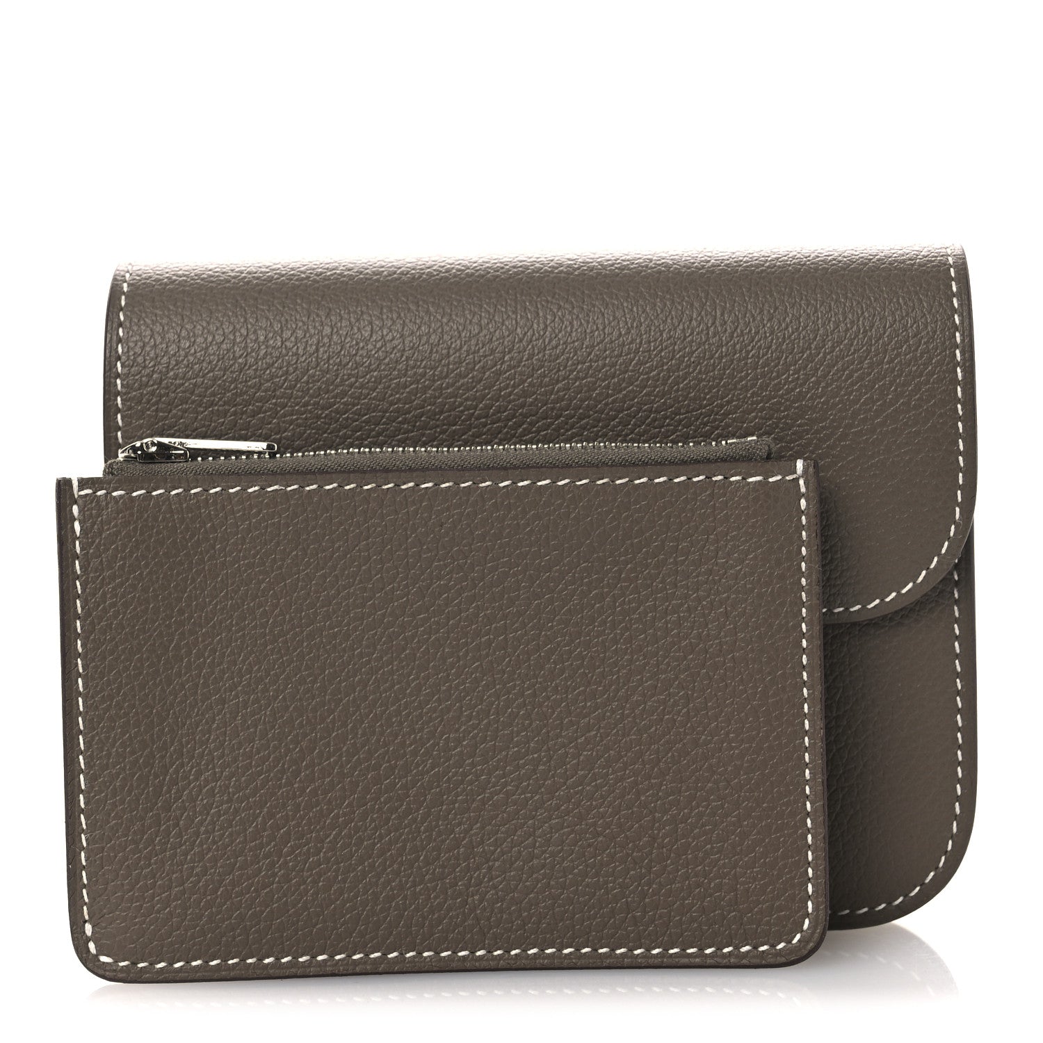 Hermes Evercolor Constance Slim Wallet Etoupe 3 of 10