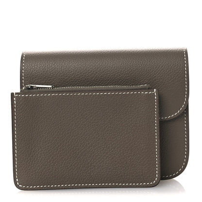 Hermes Evercolor Constance Slim Wallet Etoupe 3 of 10