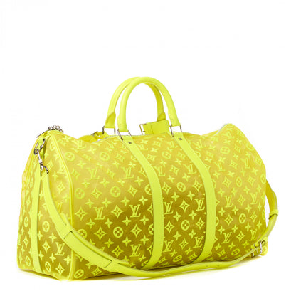Louis Vuitton Monogram Fluo See Through Keepall Bandouliere 50 Yellow 2 of 8