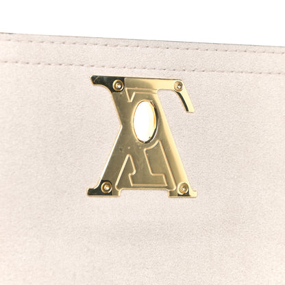 Louis Vuitton Grained Calfskin Lockme Tender Greige 10 of 11