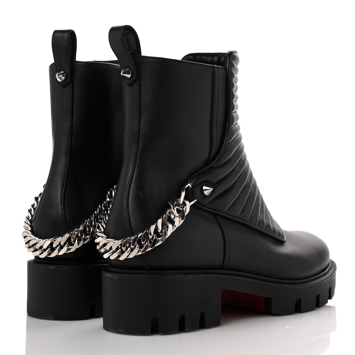 Christian Louboutin Calfskin Maddic MaxBoots 37 Black 4 of 8