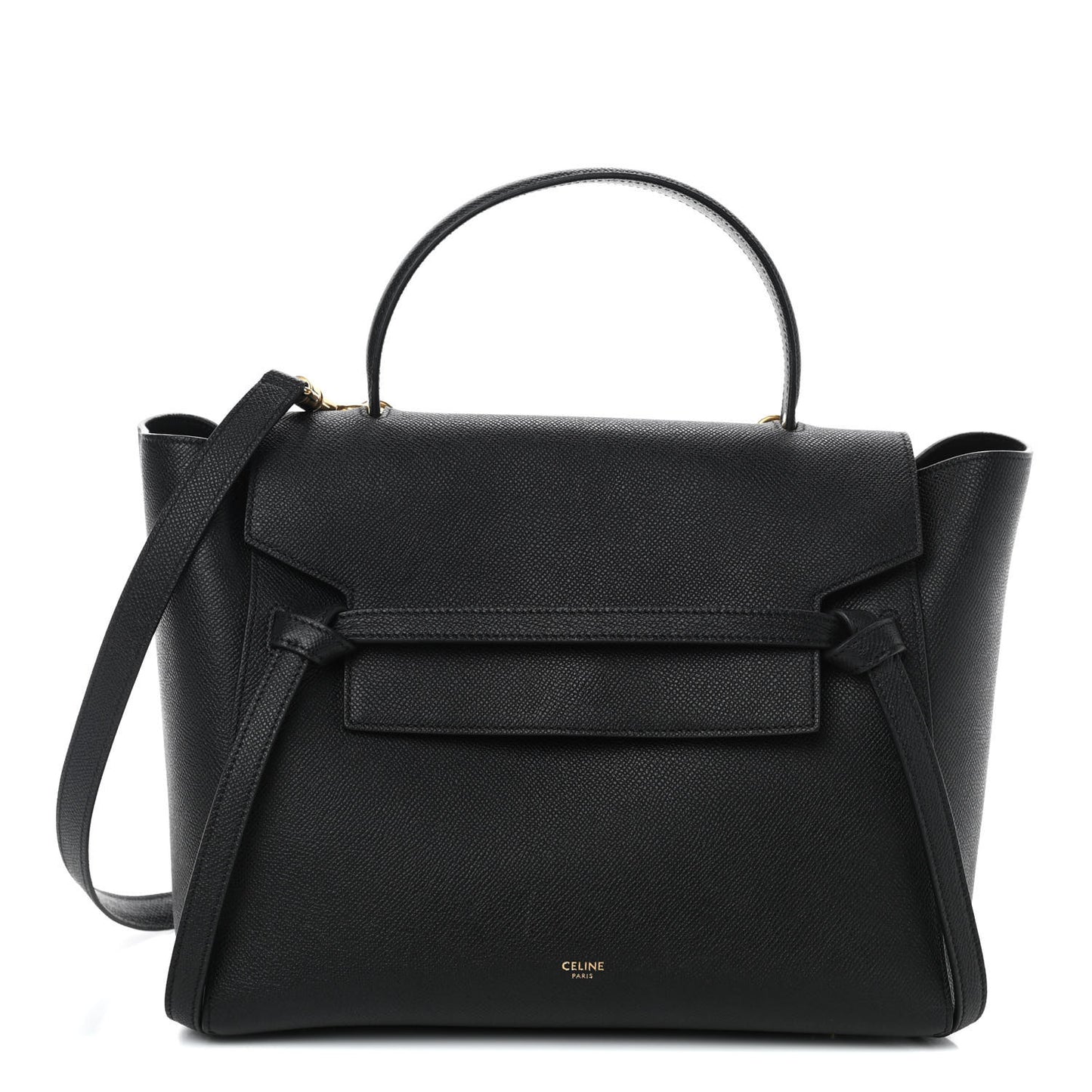 Grained Calfskin Mini Belt Bag Black
