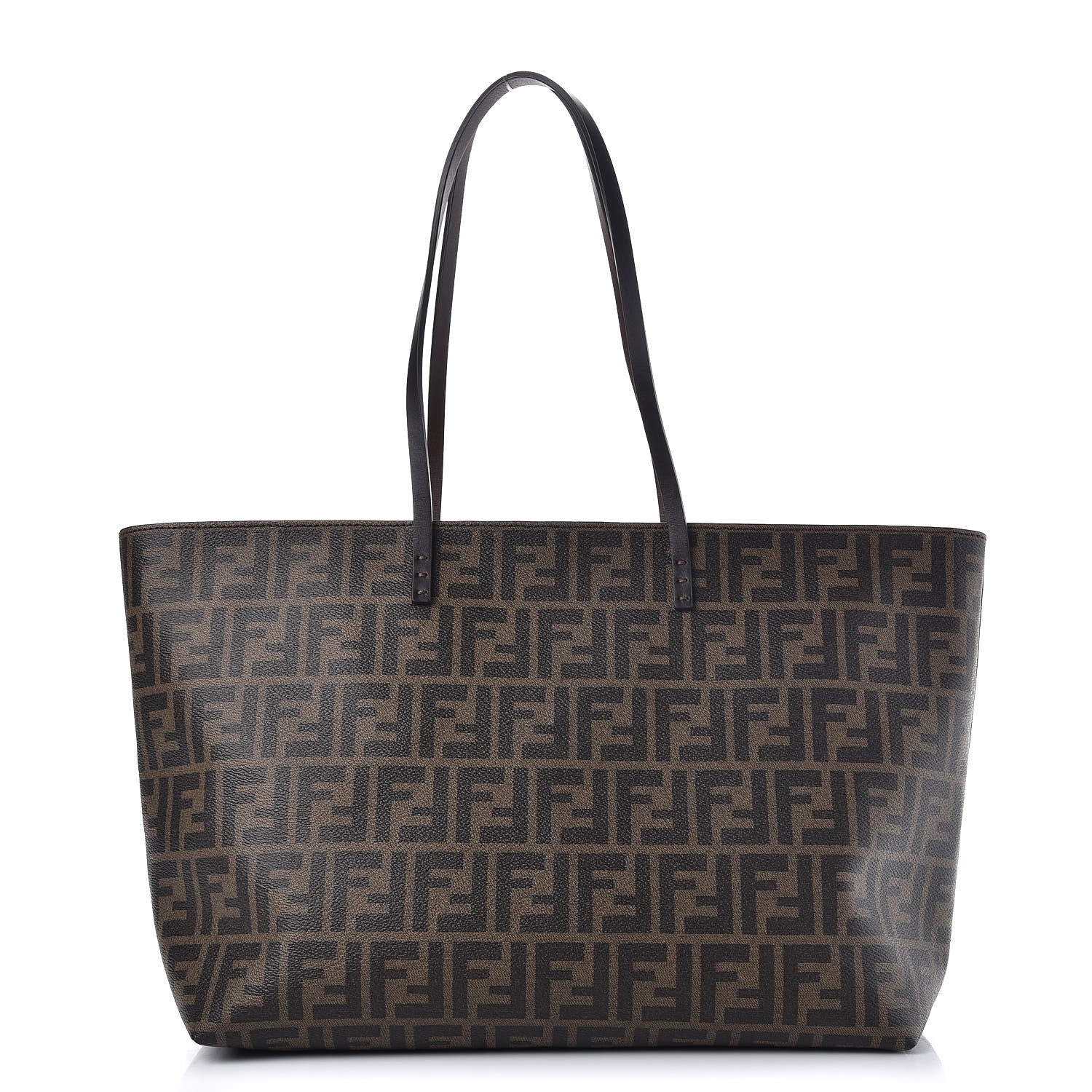 Fendi Zucca Spalmati Medium Roll Tote Tobacco Moro 1 of 7