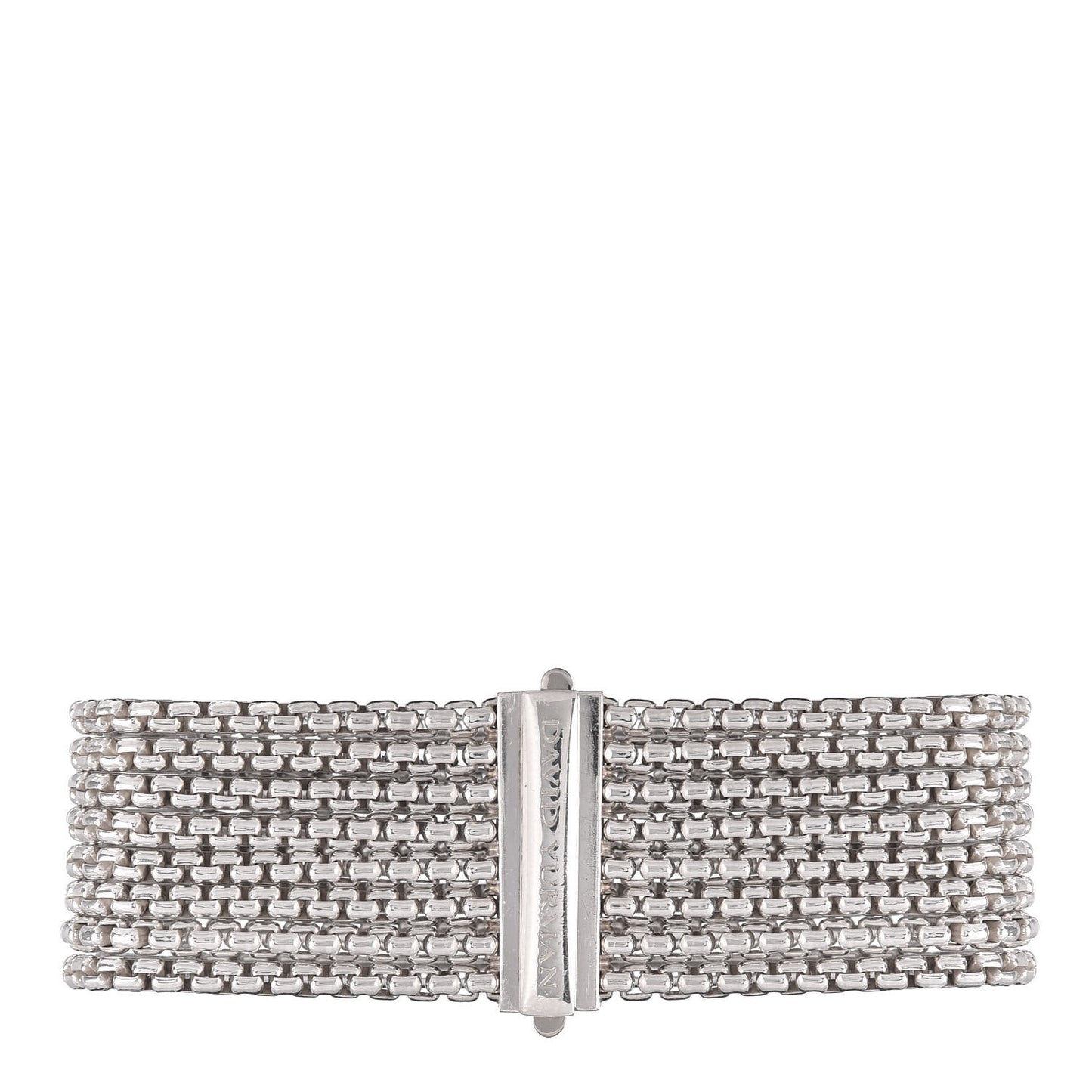 Sterling Silver Eight-Row Box Chain Bracelet
