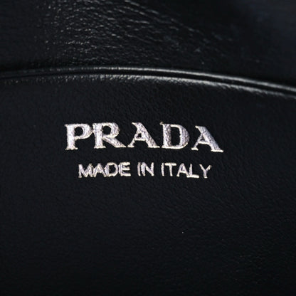 Prada Satin Crystal Metal Triangle Logo Card Holder With Strap Cristal 6 of 7