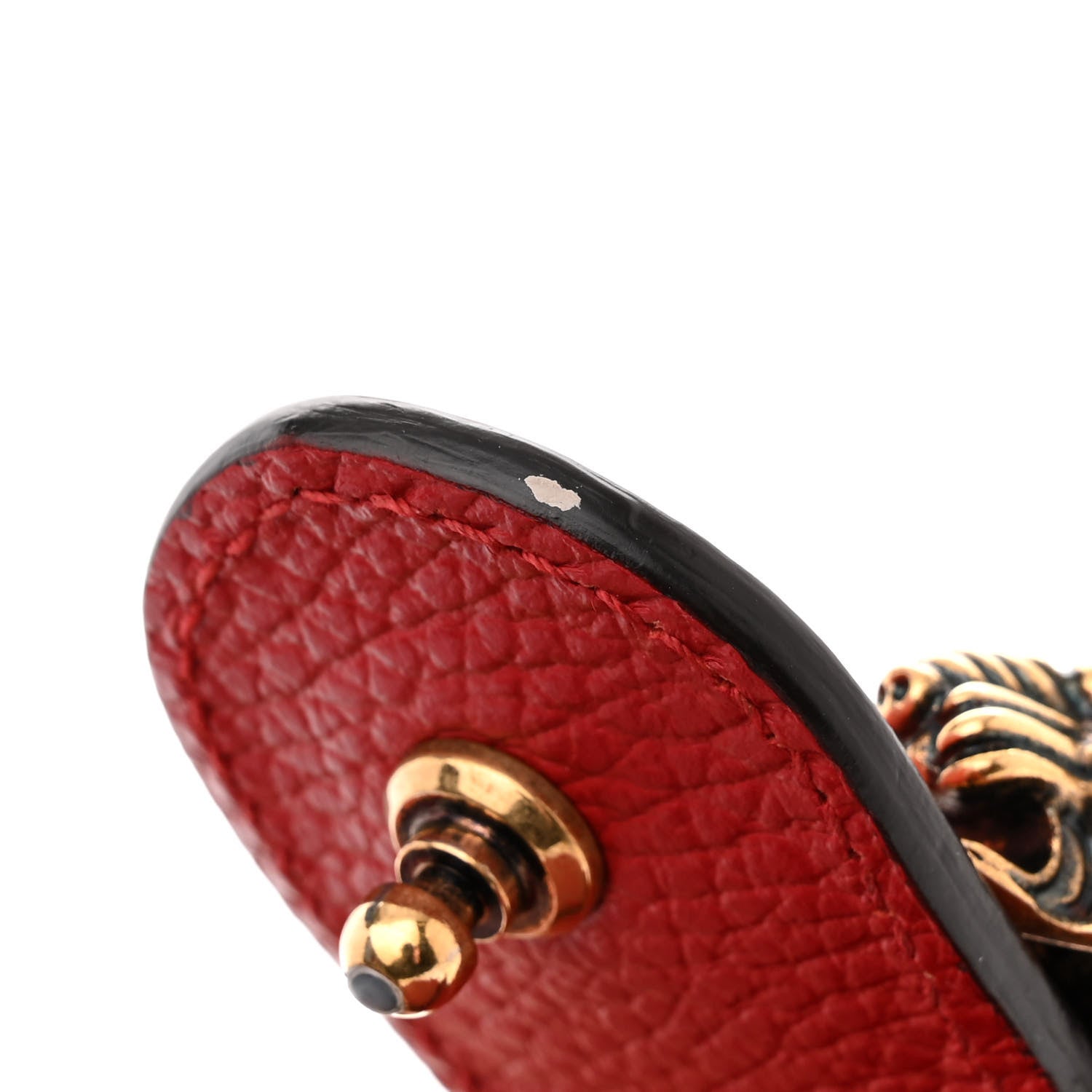 Gucci Dollar Calfskin Swarovski Crystal Small Dionysus Shoulder Bag Hibiscus Red 17 of 17