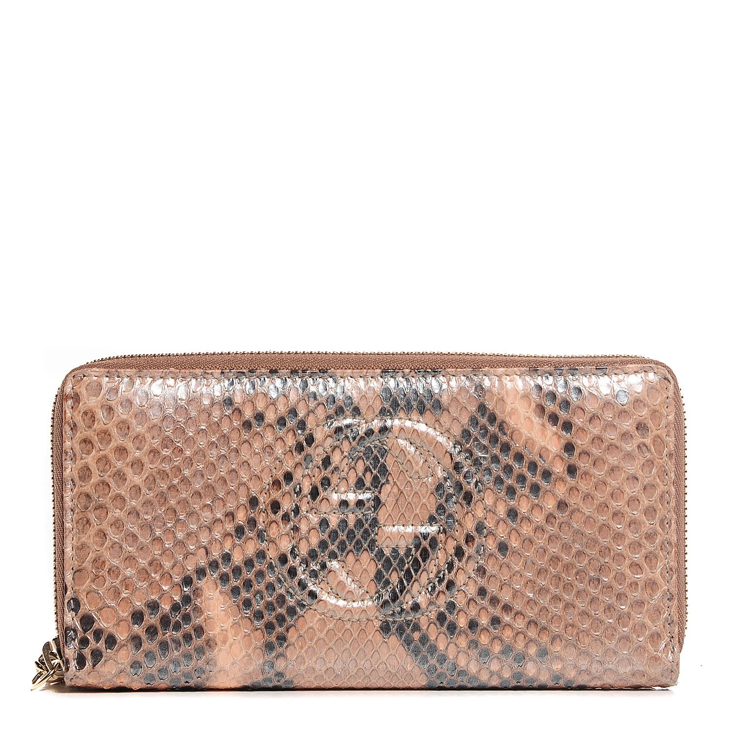 Gucci Metallic Python Soho Zip Around Wallet 1 of 8