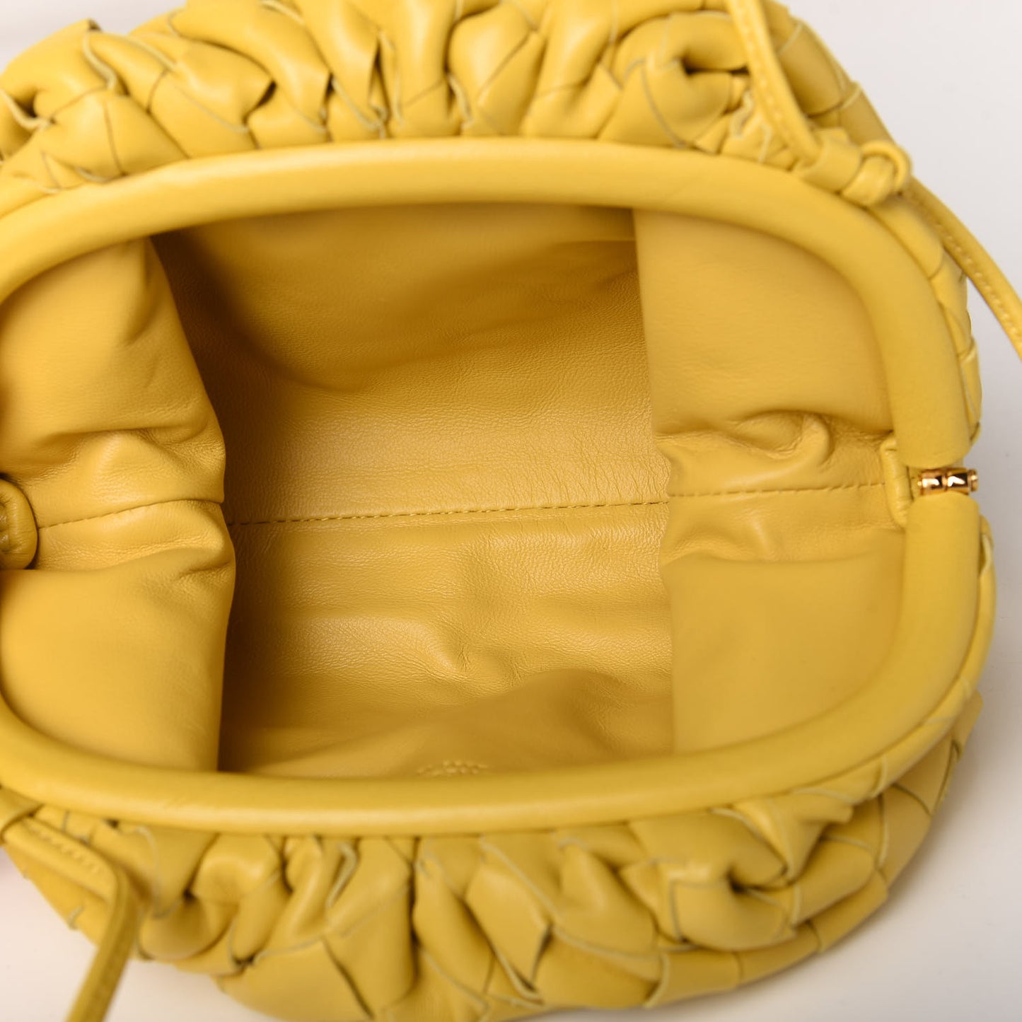 Nappa Intrecciato The Mini Pouch Buttercup