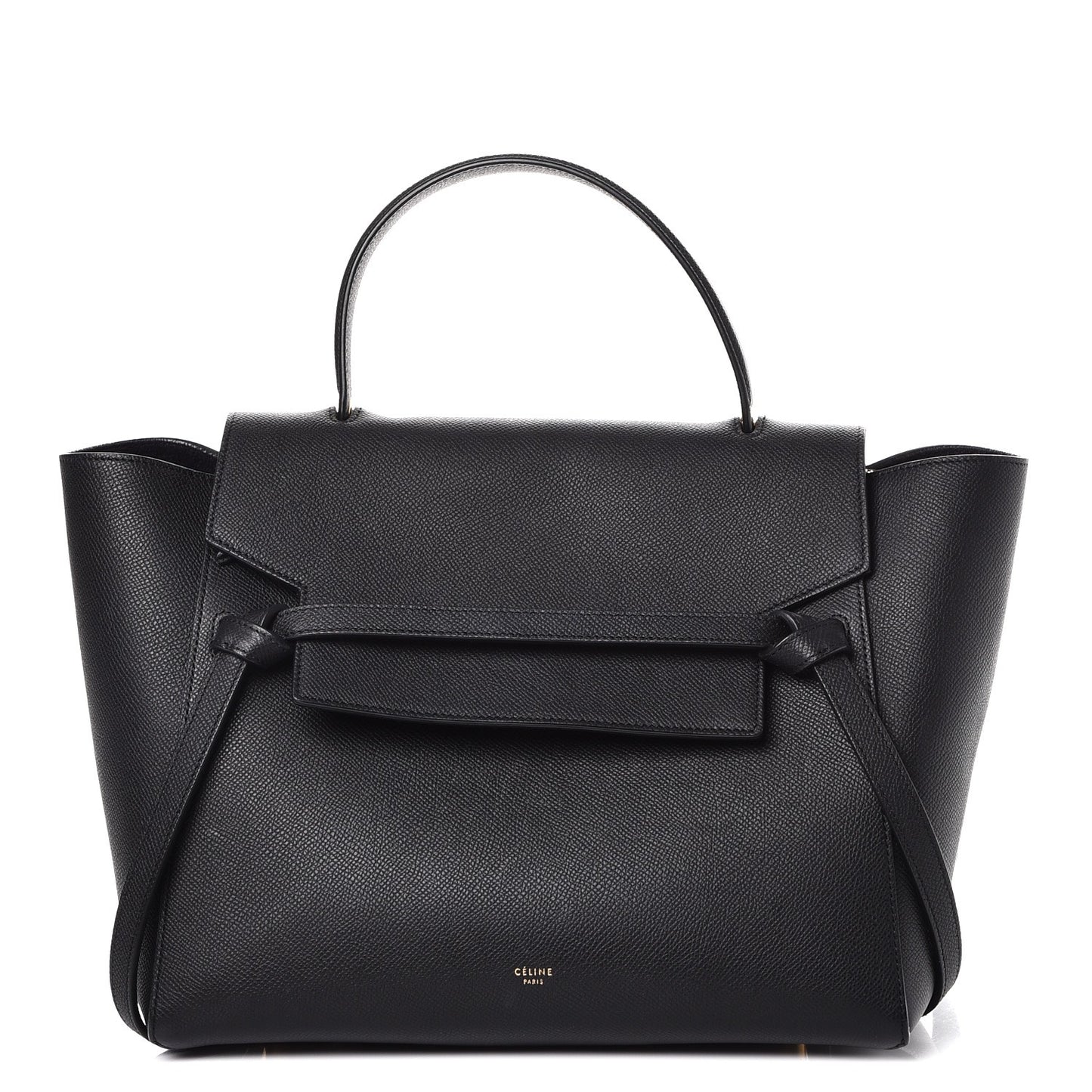 Grained Calfskin Mini Belt Bag Black