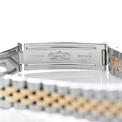 Rolex Stainless Steel 18K Yellow Gold 26mm Oyster Perpetual Datejust Watch White Roman 79173 6 of 7