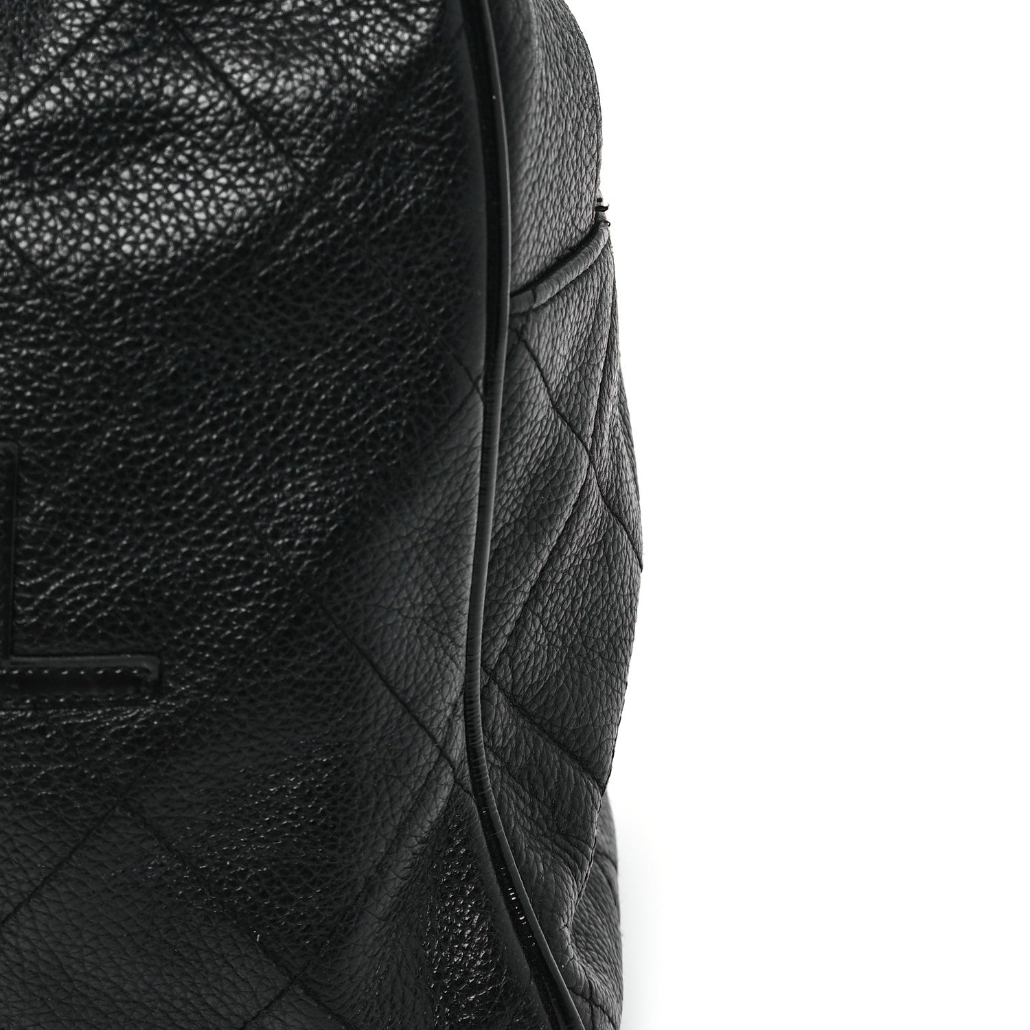 Chanel Calfskin Patent Quilted Bowler Black 11 of 13