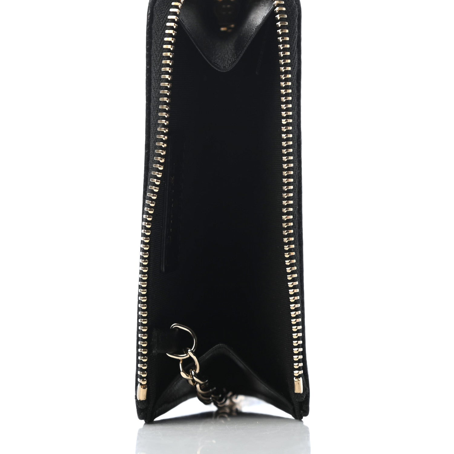 Chanel Caviar Camellia Embossed Key Holder Case Black 5 of 8