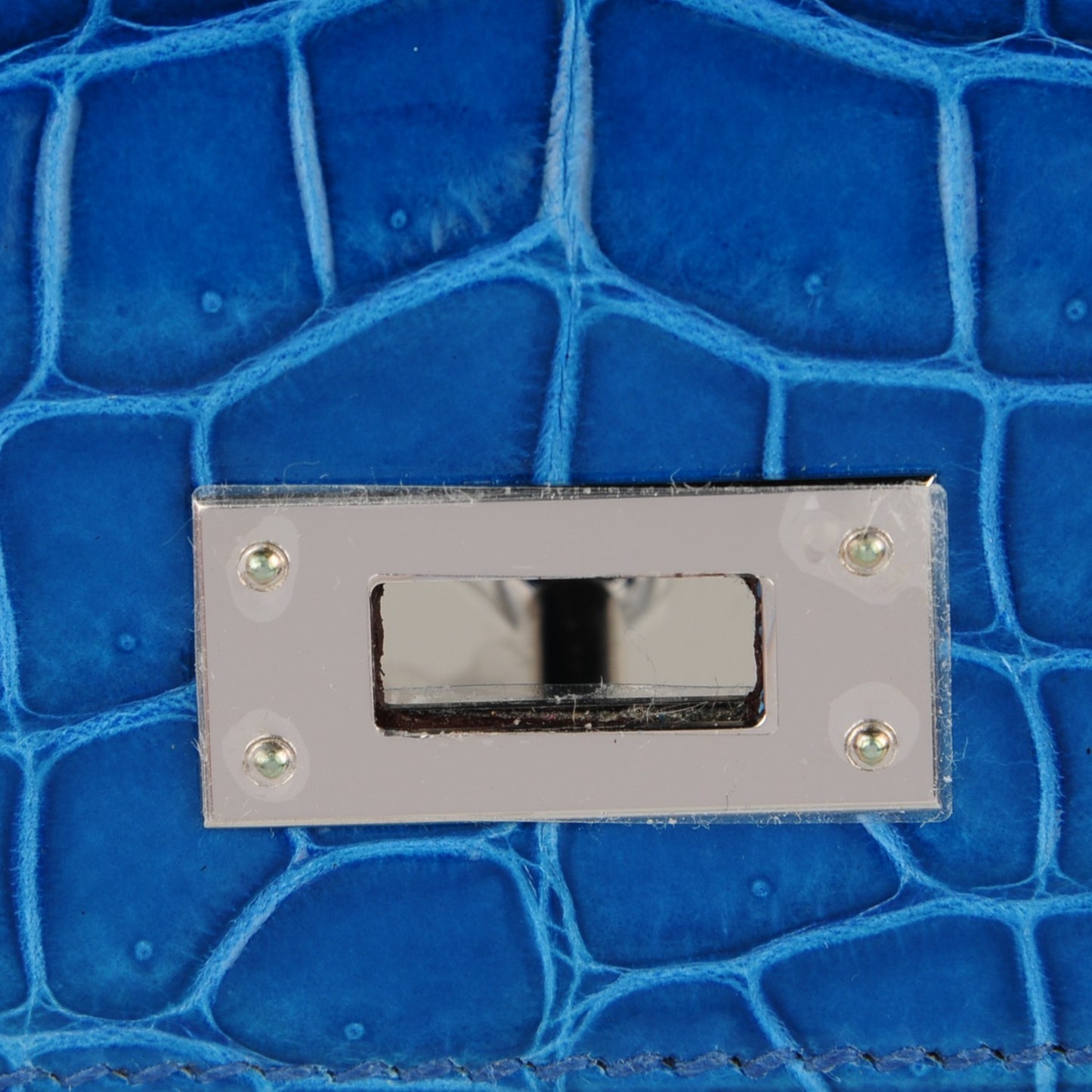 Shiny Niloticus Crocodile Kelly Cut Pochette Mykonos