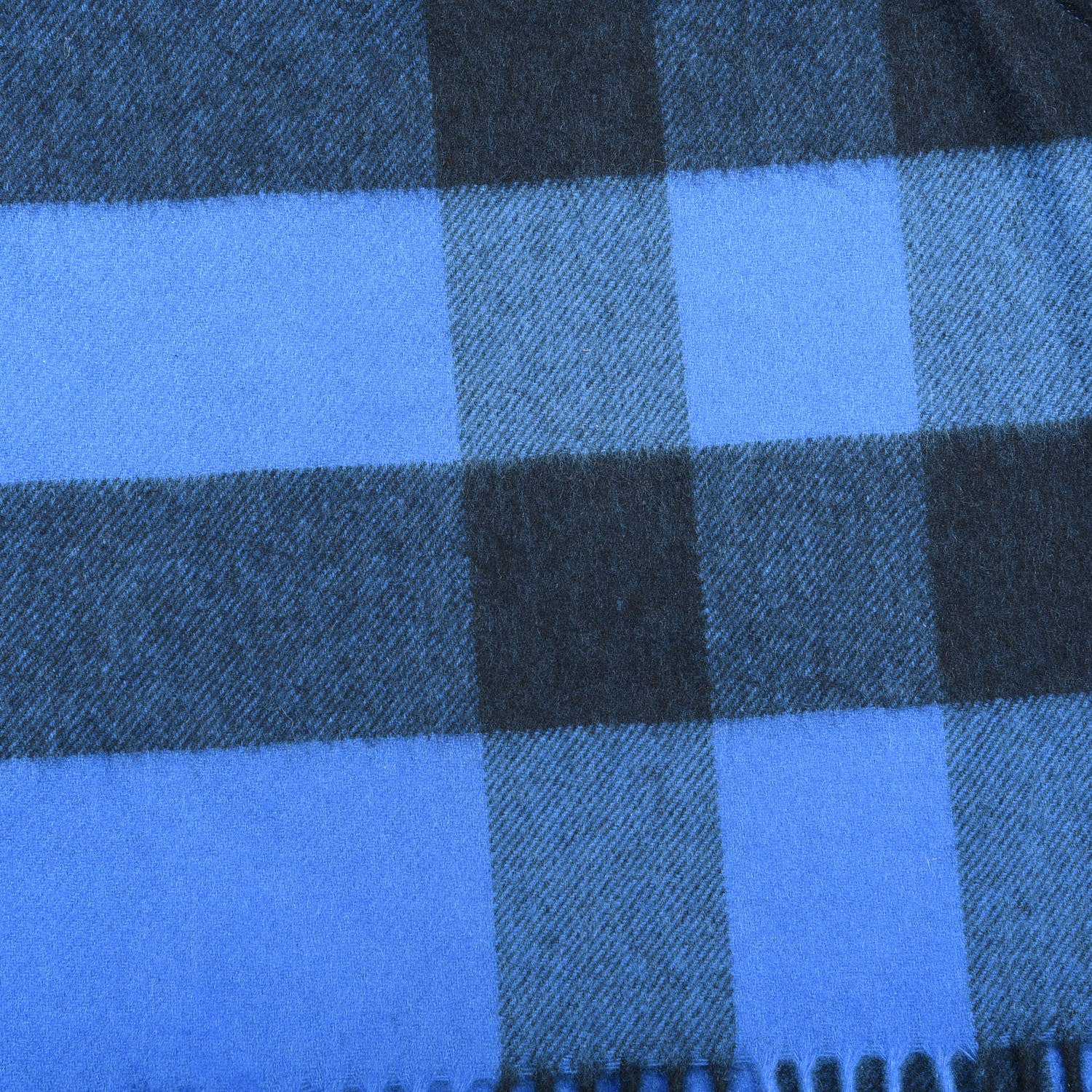 Burberry Cashmere Mega Check Triangle Bandana Scarf Bright Blue 2 of 3
