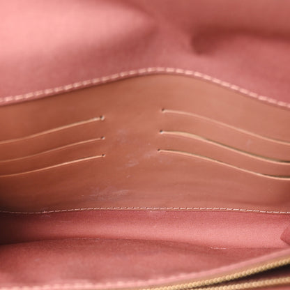 Louis Vuitton Patent Louise New Sobe Clutch Rose Velours 5 of 9