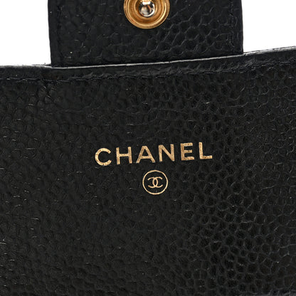 Chanel Caviar Quilted Large Gusset Flap Wallet Black 6 of 7