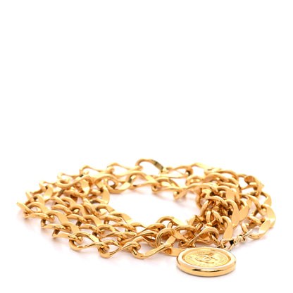 Chanel Metal Chain CC Medallion Belt Gold 1 of 3
