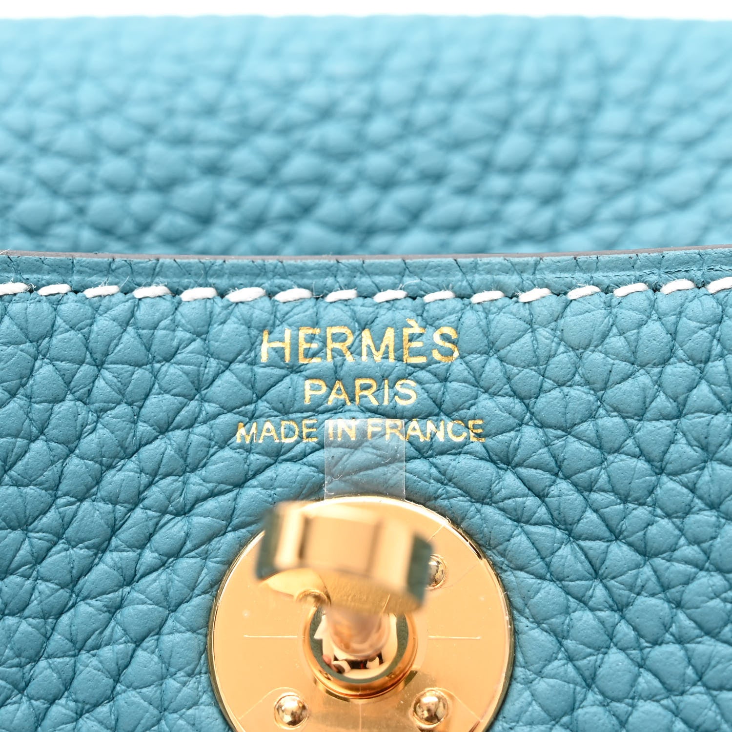 Hermes Taurillon Clemence Mini Lindy 20 New Bleu Jean 6 of 11
