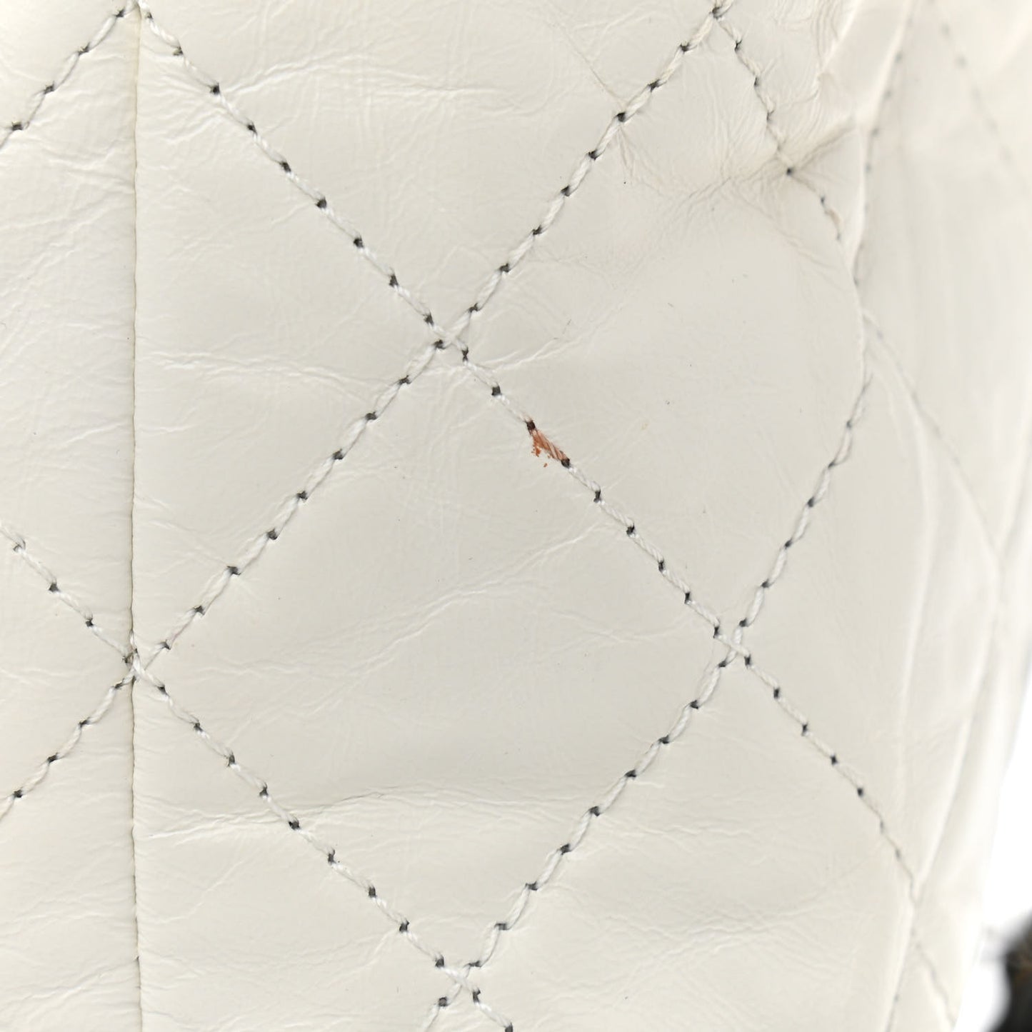 Aged Calfskin Quilted Gabrielle Backpack Black White