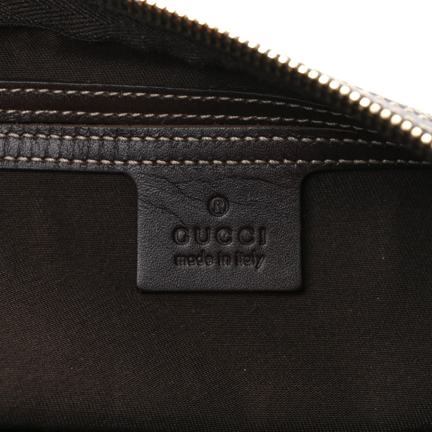 GG Supreme Monogram Belt Bag Dark Brown