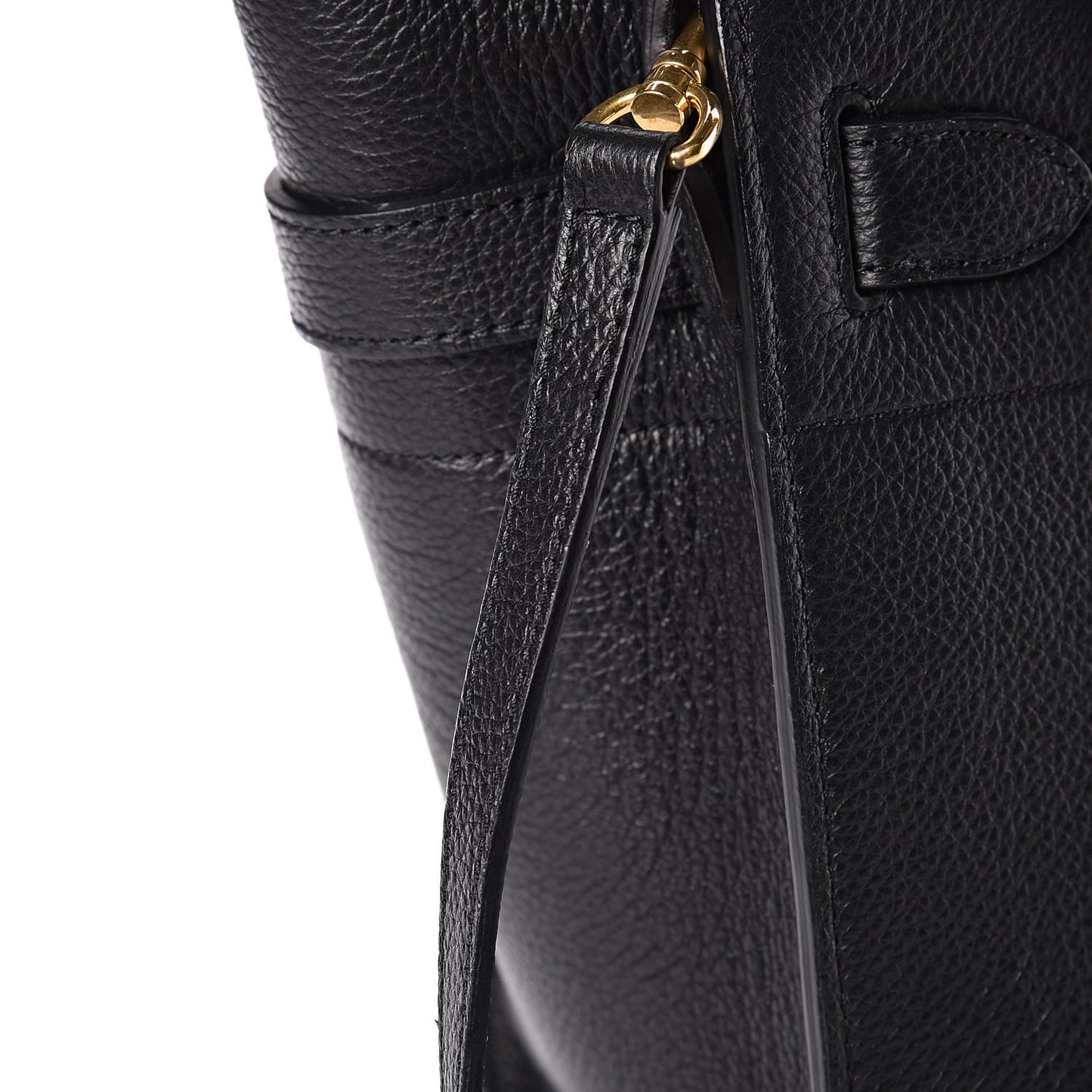 Classic Grain Small Bayswater Zip Tote Black