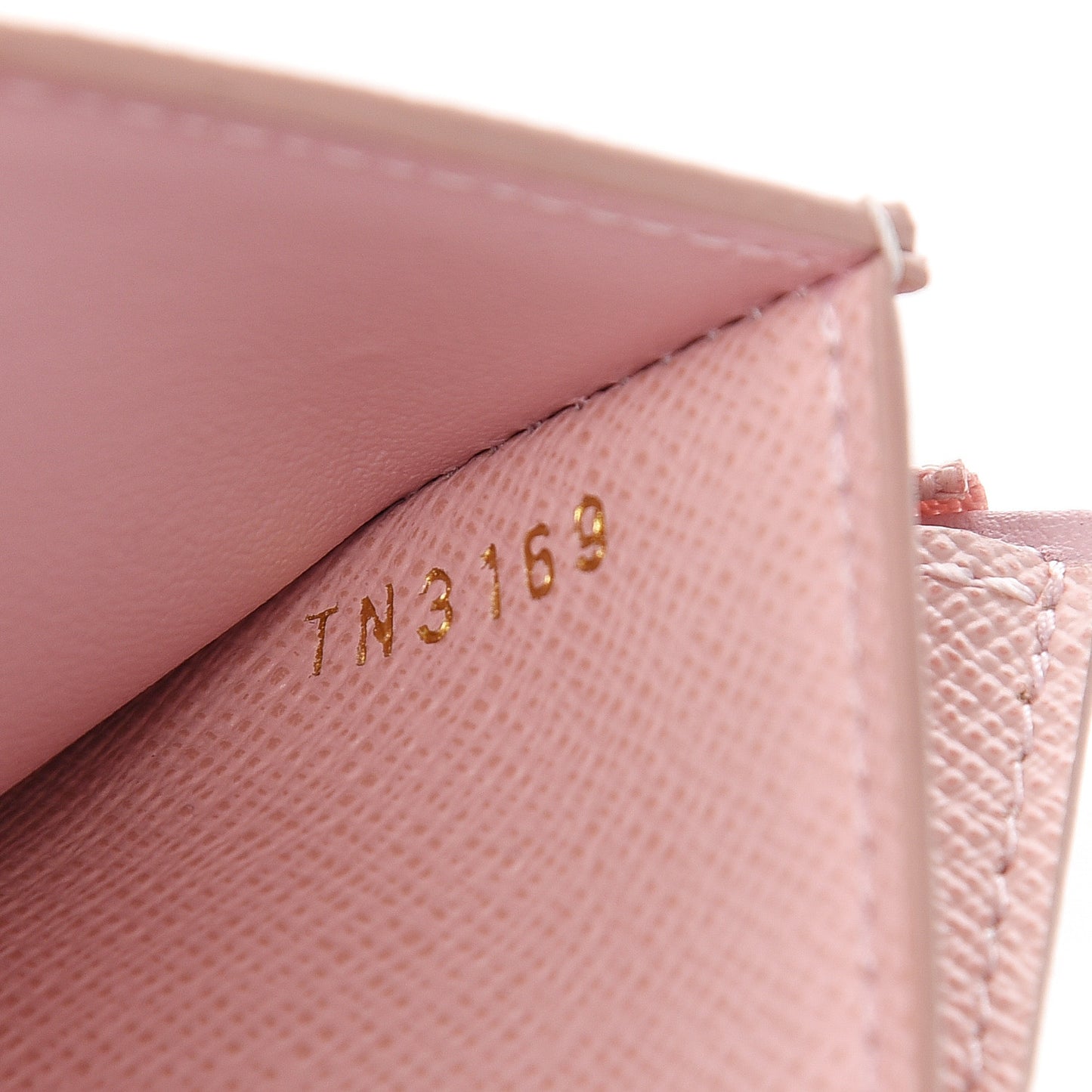 Damier Azur Studded Zoe Wallet Rose Ballerine