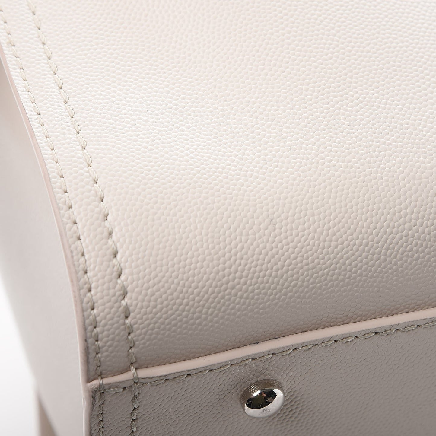 Caviar Small Studded Deauville Tote Ivory