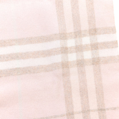 Burberry Cashmere Giant Check Fringe Scarf Pink 4 of 6