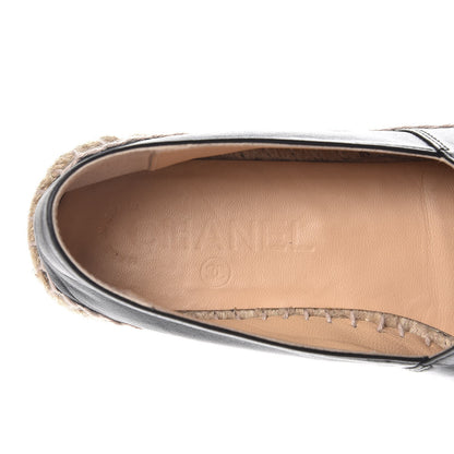 Chanel Lambskin CC Espadrilles 35 Black 5 of 9