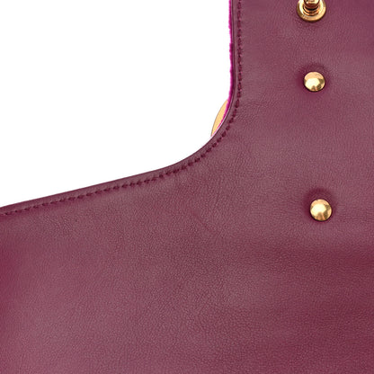 Gucci Velvet Matelasse Loved Embroidered Medium GG Marmont Shoulder Bag Fuchsia Violet Cyclamen 11 of 11