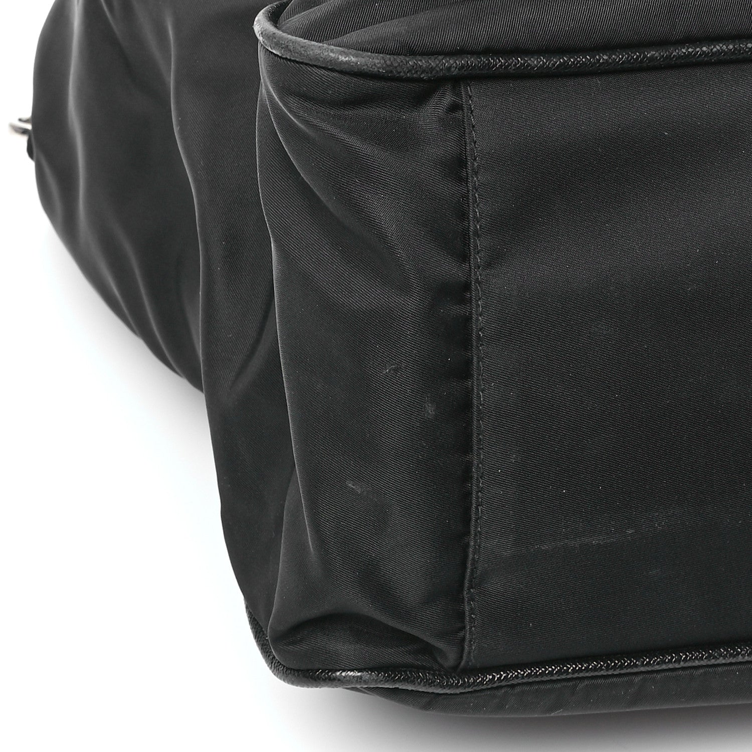 Prada Nylon Saffiano Front Pocket Tote Black 9 of 13