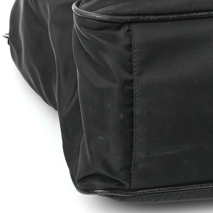 Prada Nylon Saffiano Front Pocket Tote Black 9 of 13