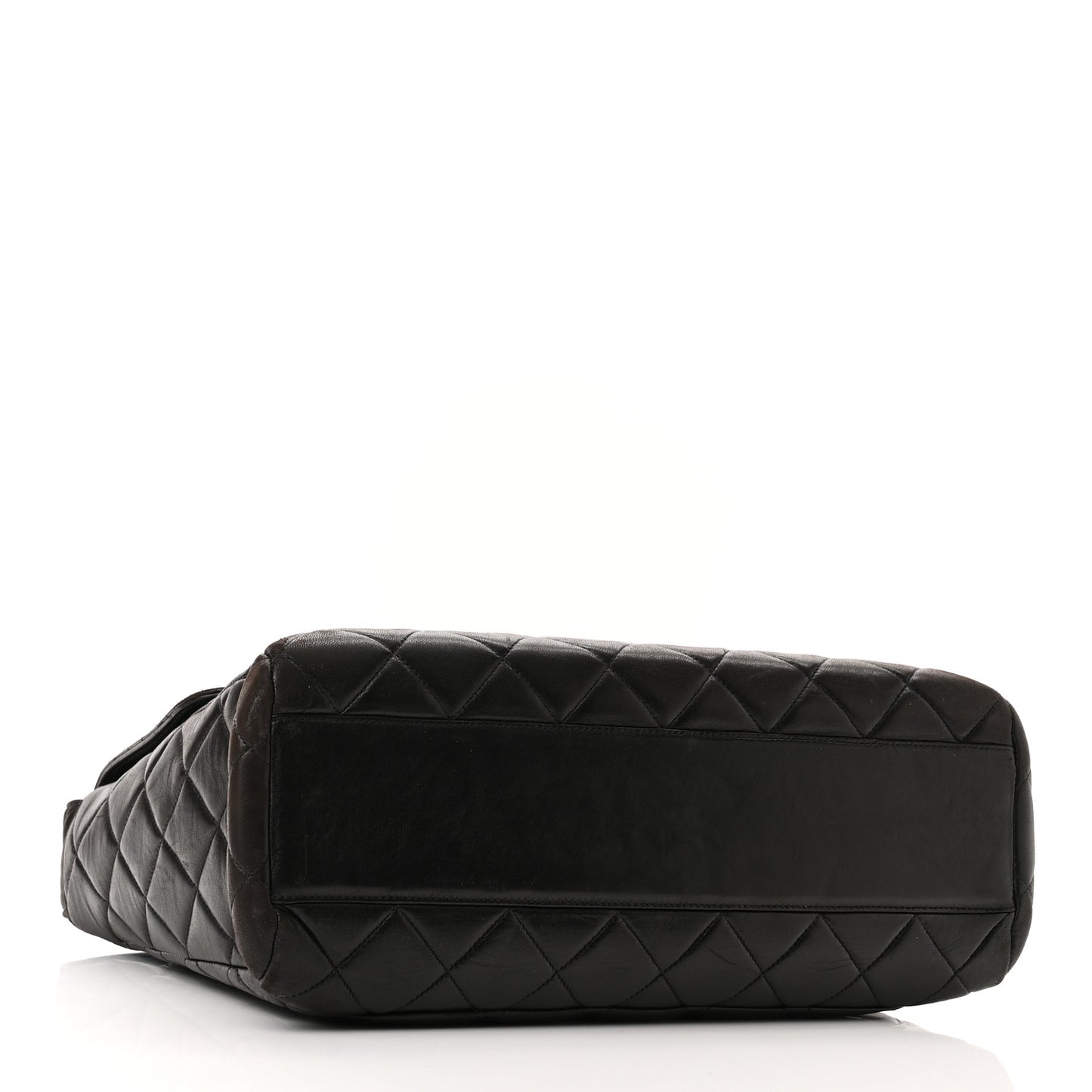Lambskin Quilted CC Flap Shoulder Bag Black