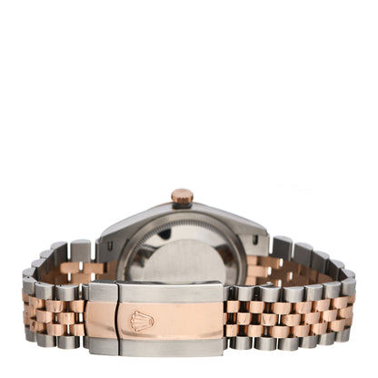Rolex Stainless Steel 18K Everose Gold Diamond Mother of Pearl 36mm Oyster Perpetual Datejust Watch 126231 3 of 5